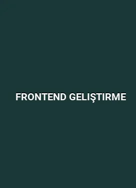 Frontend Geliştirme