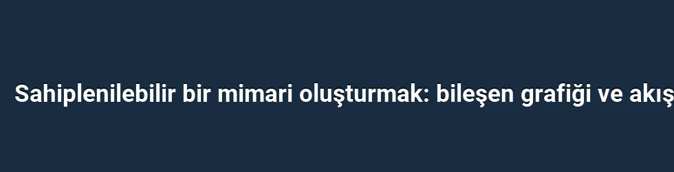Sahiplenilebilir bir mimari oluşturmak: bileşen grafiği ve akış