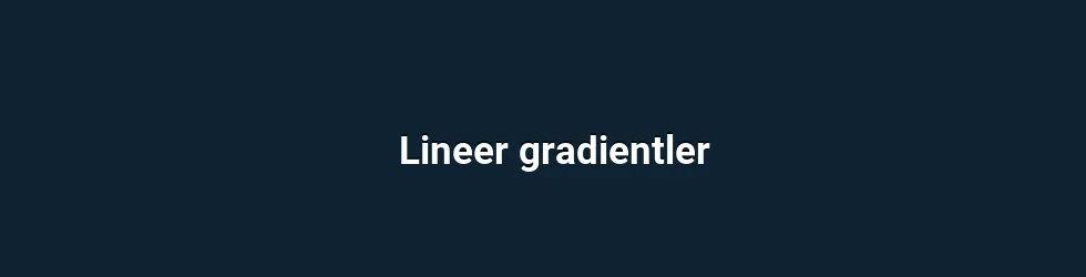 Lineer gradientler
