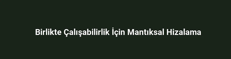 Birlikte Çalışabilirlik İçin Mantıksal Hizalama