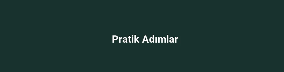 Pratik Adımlar