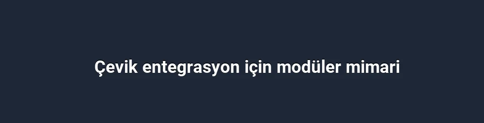 Çevik entegrasyon için modüler mimari