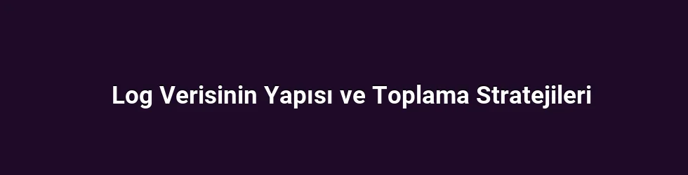 Log Verisinin Yapısı ve Toplama Stratejileri