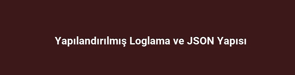 Yapılandırılmış Loglama ve JSON Yapısı