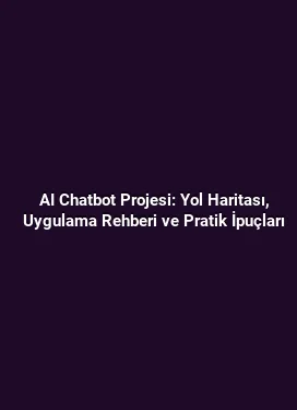 AI Chatbot Projesi: Yol Haritası, Uygulama Rehberi ve Pratik İpuçları