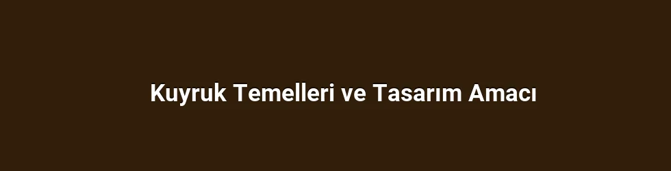 Kuyruk Temelleri ve Tasarım Amacı