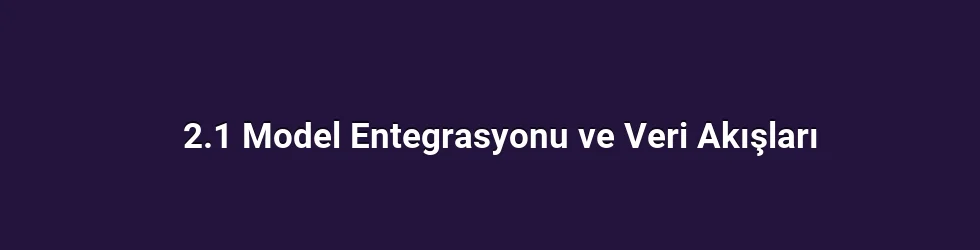 2.1 Model Entegrasyonu ve Veri Akışları