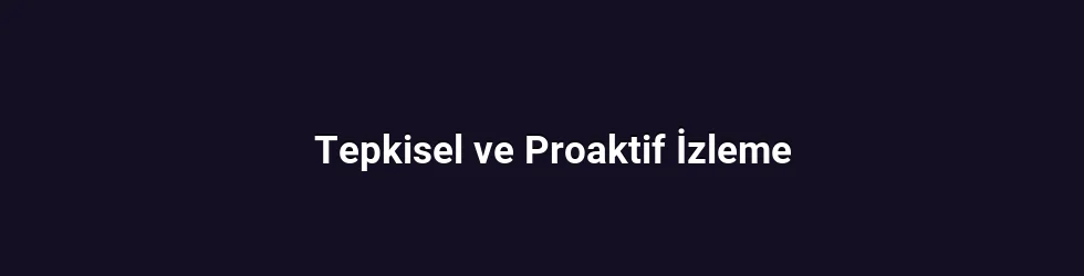 Tepkisel ve Proaktif İzleme