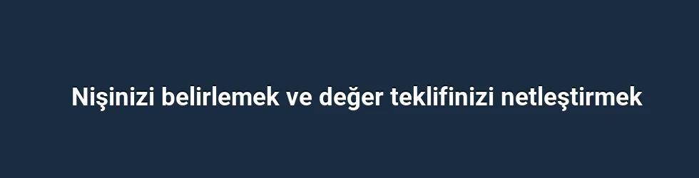 Nişinizi belirlemek ve değer teklifinizi netleştirmek