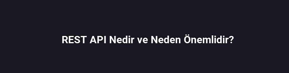 REST API Nedir ve Neden Önemlidir?